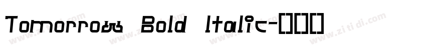 Tomorrow Bold ltalic字体转换